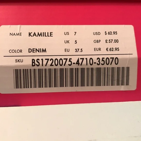 Classy Blue Denim Lace Up Bootie, sz 7 - Picture 6 of 7